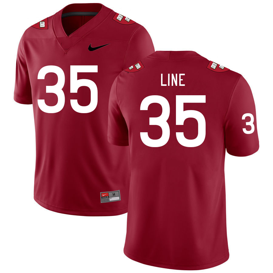 Men-Youth #35 Sean Line Harvard Crimson 2023 College Football Jerseys Stitched Sale-Crimson